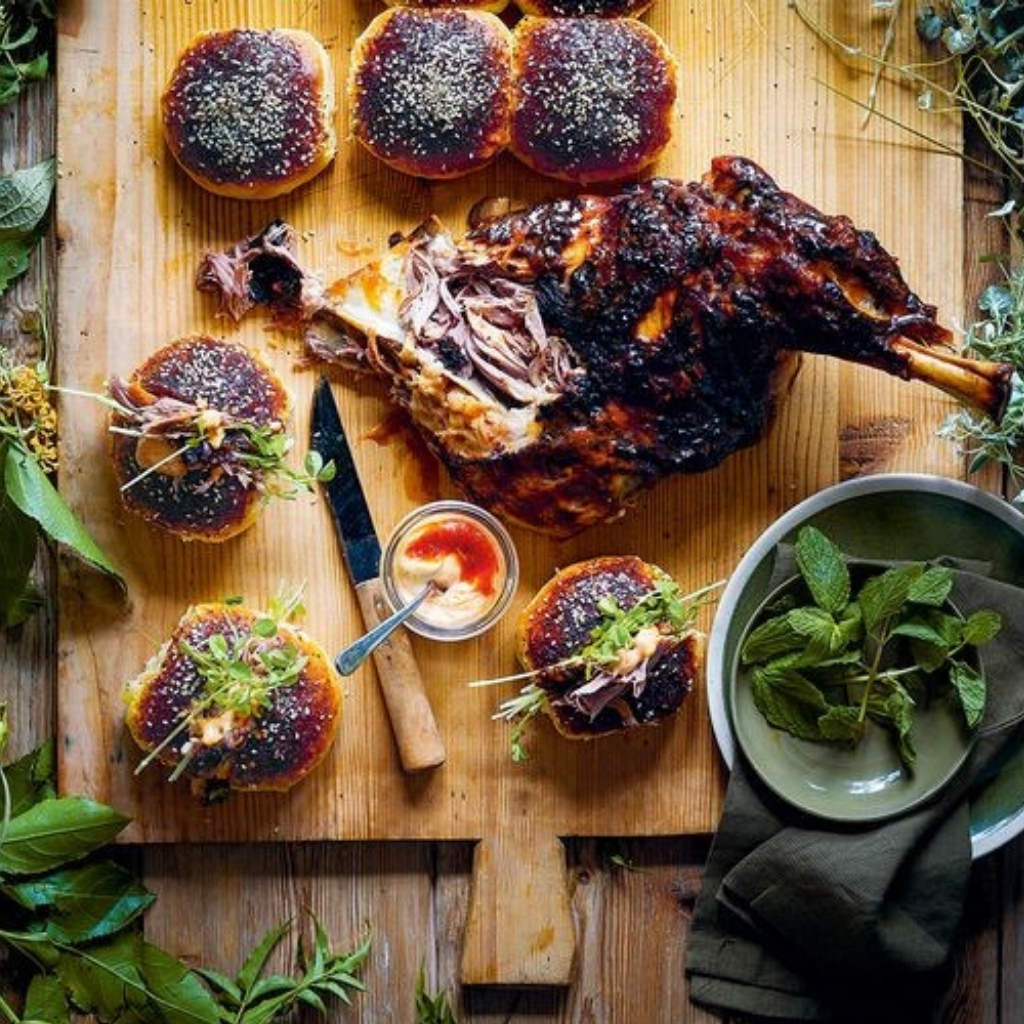 Lamb Sliders with Harissa and Mint