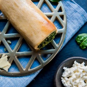 Spinach and ricotta roll